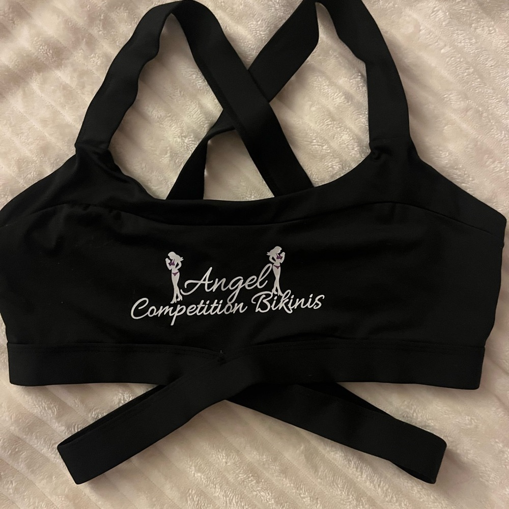 Angel Competition Bikinis Black Sports Bra